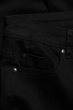 Straight jeans mid waist | Musta | Naiset | Kappahl