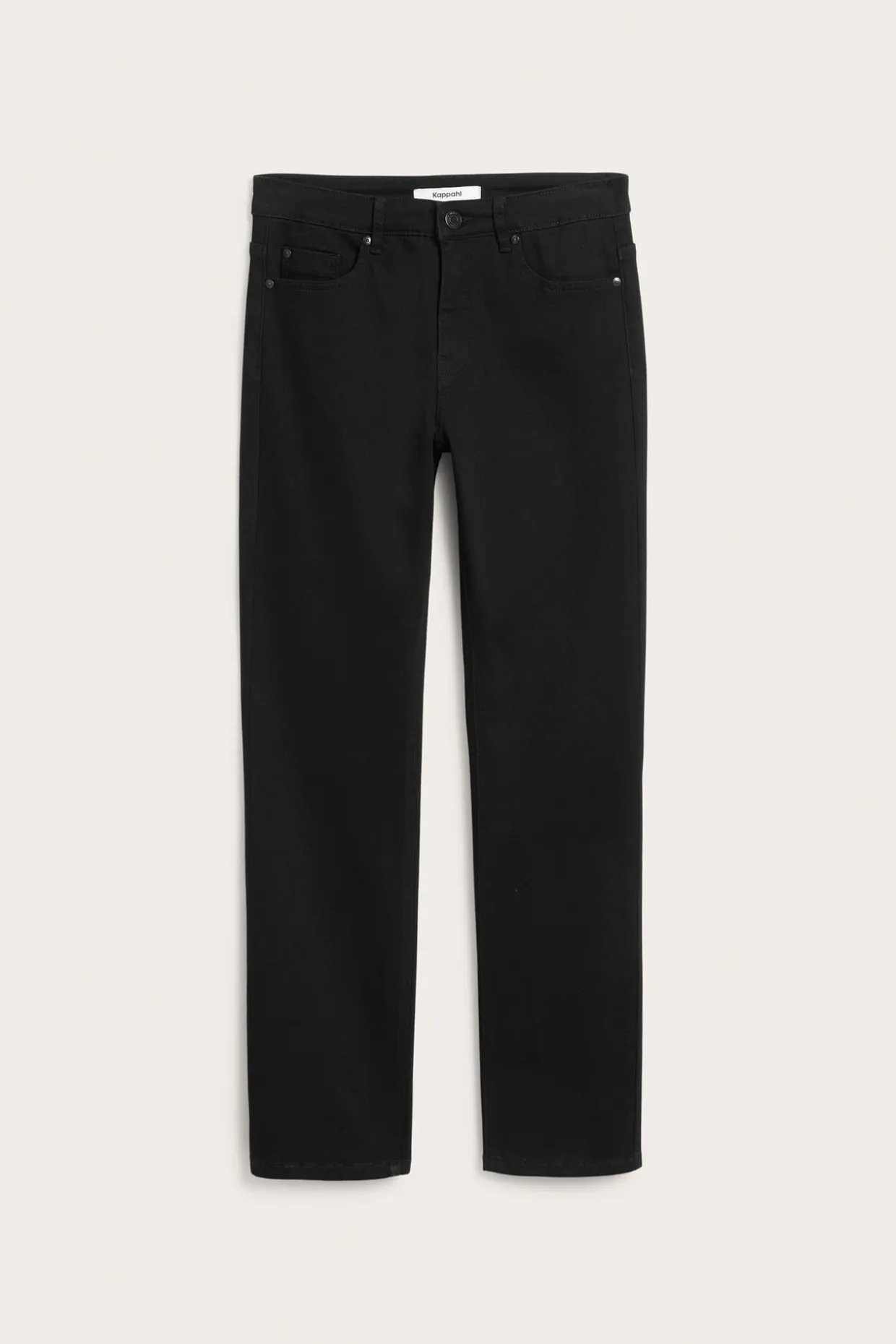 Straight jeans mid waist | Musta | Naiset | Kappahl