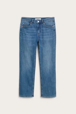 Straight jeans mid waist short leg | Denim | Naiset | Kappahl