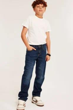 Straight jeans mid waist | Tumma denim | Lapset | Kappahl