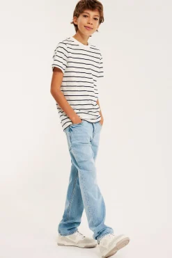 Straight jeans mid waist | Vaalea denim | Lapset | Kappahl