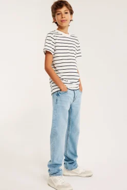 Straight jeans mid waist | Vaalea denim | Lapset | Kappahl