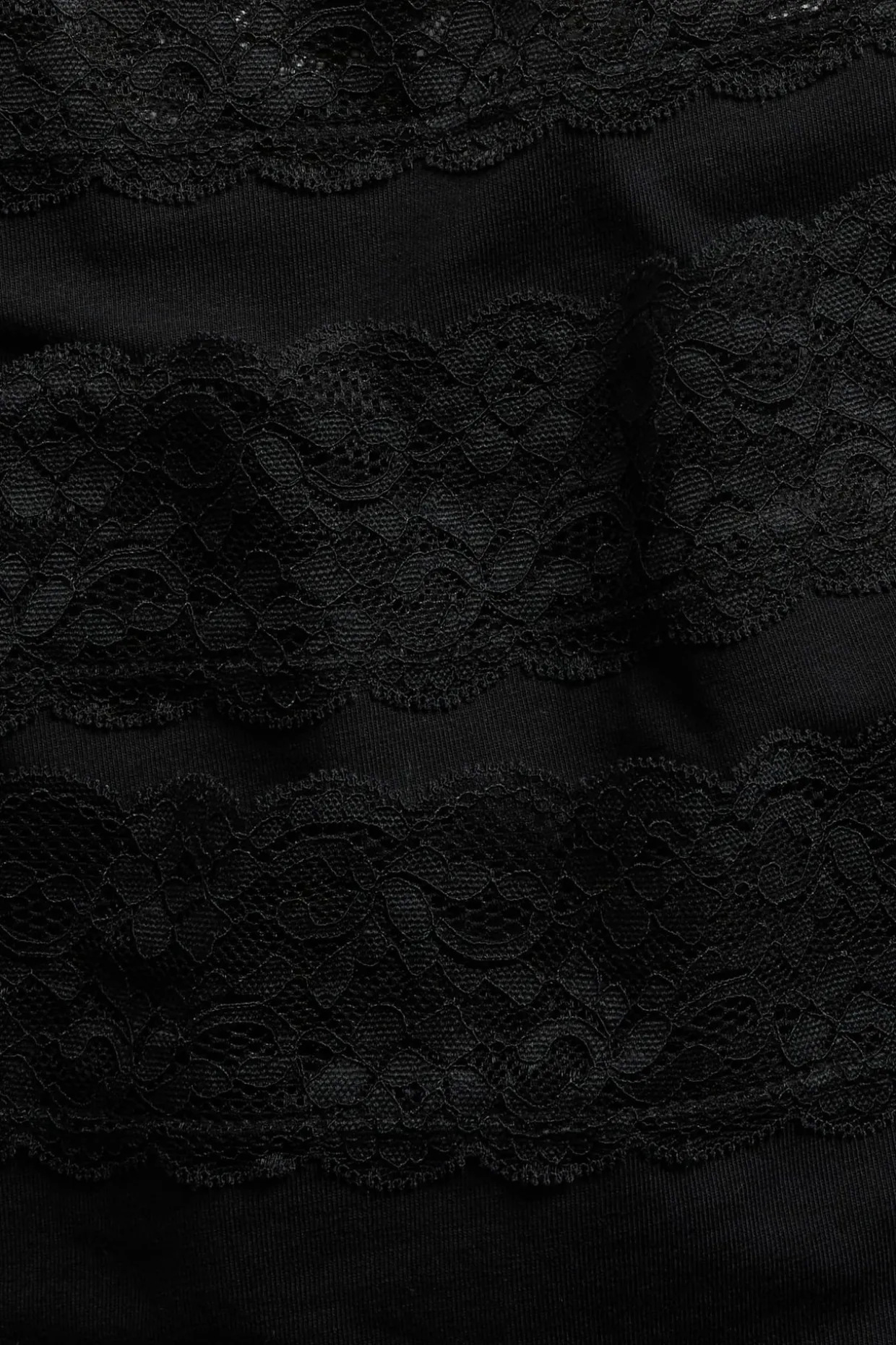 String 3-pack puuvillaa | Musta | Naiset | Kappahl