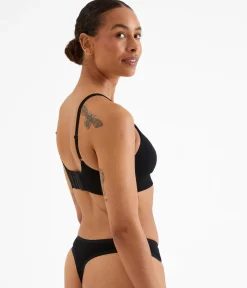 String 3-pack puuvillaa | Musta | Naiset | Kappahl