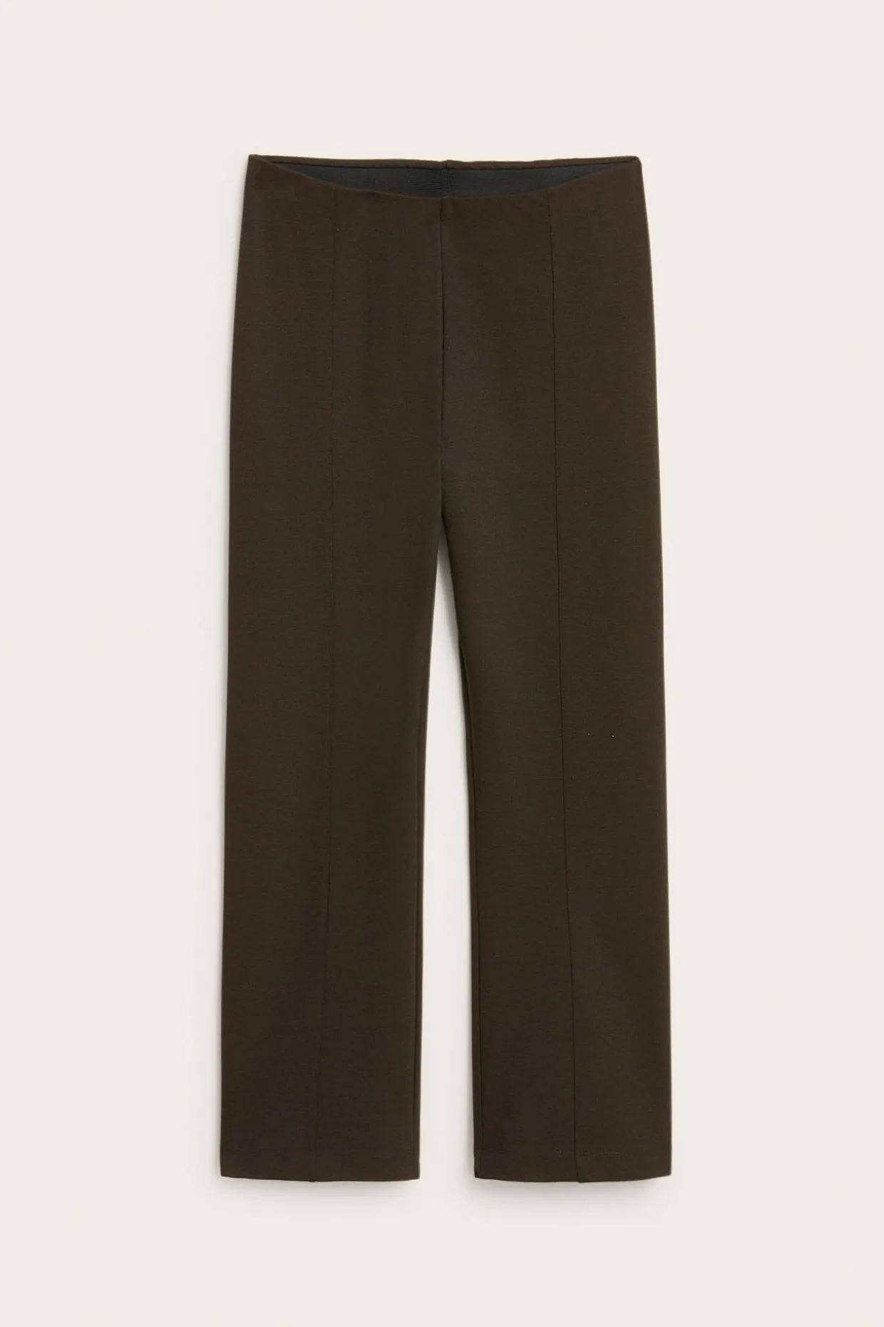 Suorat pull-on-housut | Tummanruskea | Naiset | Kappahl