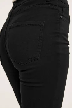 Super slim jeans high waist long leg | Musta | Naiset | Kappahl