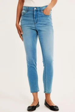 Super slim jeans short leg | Denim | Naiset | Kappahl