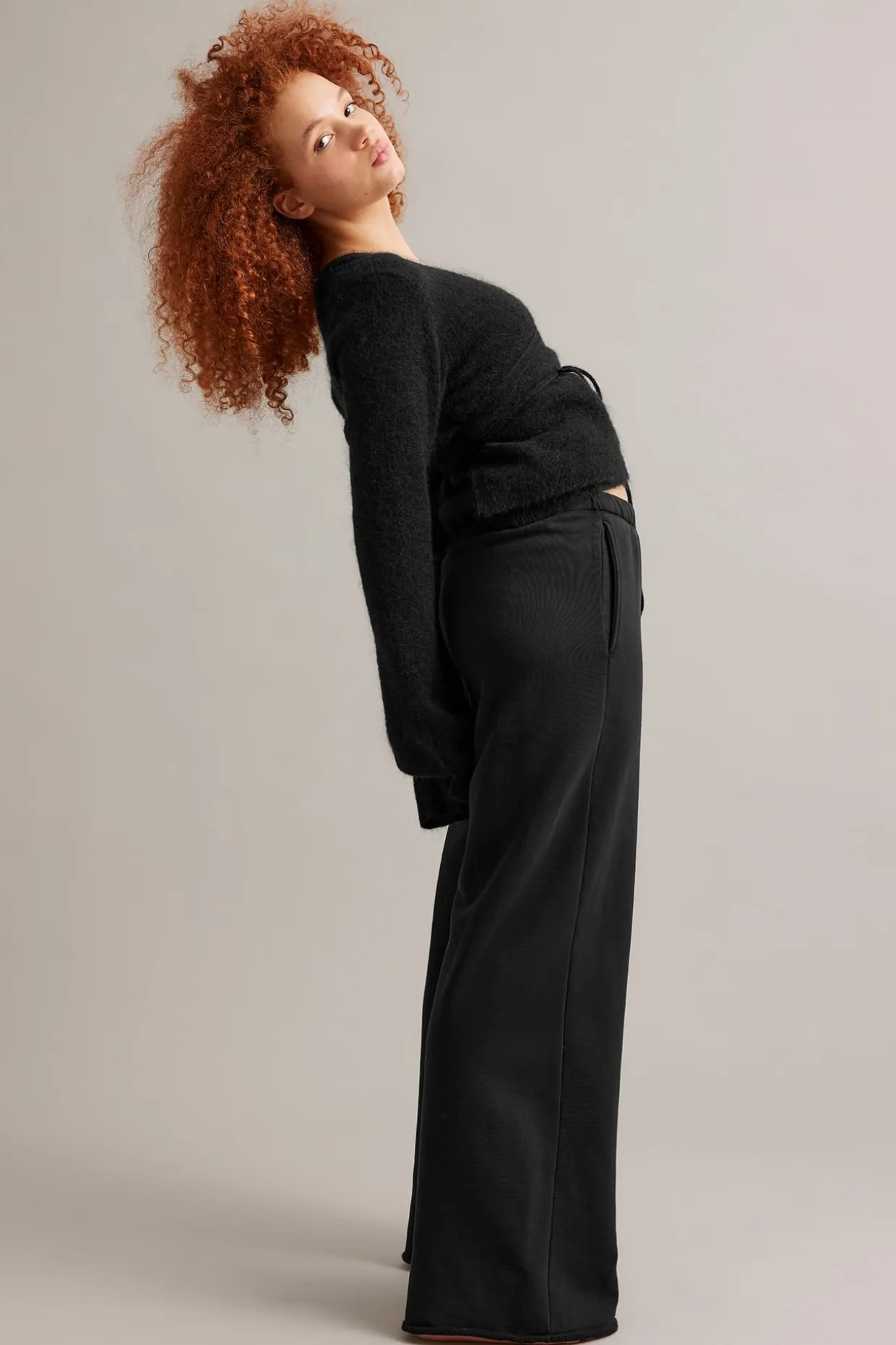 Sweatpants wid fit | Musta | Naiset | Kappahl
