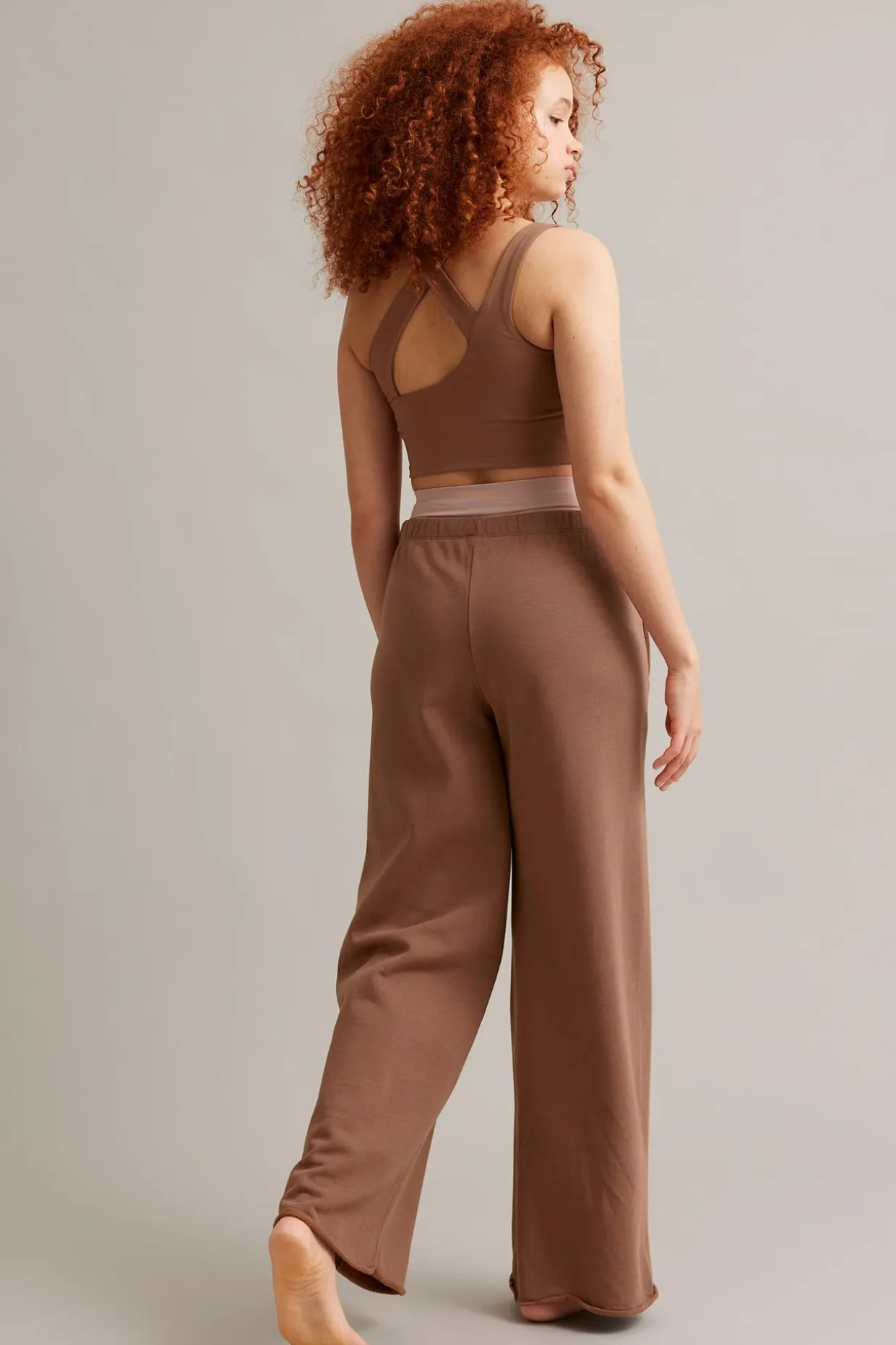 Sweatpants wid fit | Ruskea | Naiset | Kappahl