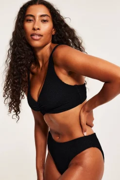 Tekstuuripintainen bikinialaosa | Musta | Naiset | Kappahl
