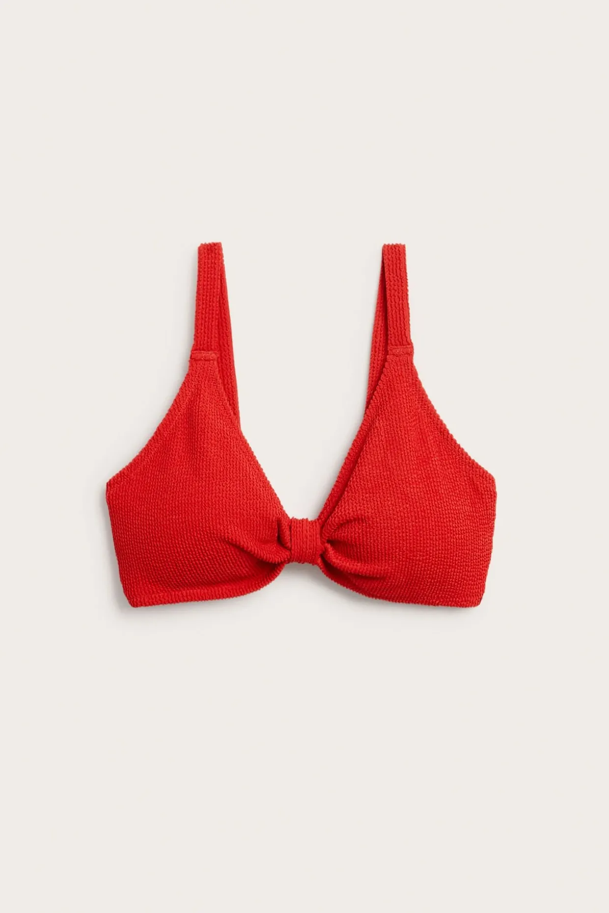 Tekstuuripintainen bikiniyläosa | Punainen | Naiset | Kappahl