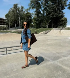 Tekstuuripintainen farkkuhame | Denim | Naiset | Kappahl