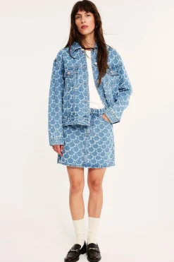 Tekstuuripintainen farkkuhame | Denim | Naiset | Kappahl