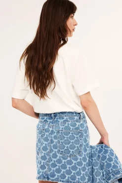 Tekstuuripintainen farkkuhame | Denim | Naiset | Kappahl
