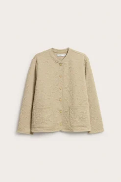 Tikattu takki, jossa napit | Beige | Naiset | Kappahl