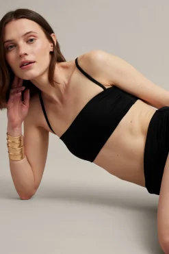 Topattu bandeau-bikiniyläosa | Musta | Naiset | Kappahl