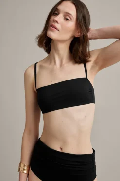 Topattu bandeau-bikiniyläosa | Musta | Naiset | Kappahl