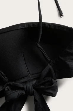 Topattu bandeau-bikiniyläosa | Musta | Naiset | Kappahl