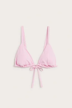 Topattu kolmiomallinen bikiniyläosa | Pinkki | Naiset | Kappahl