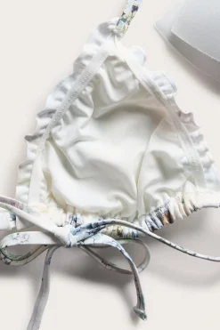 Topattu kolmiomallinen bikiniyläosa | Luonnonvalkoinen | Naiset | Kappahl