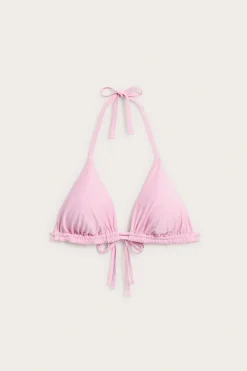 Topattu kolmiomallinen bikiniyläosa | Pinkki | Naiset | Kappahl