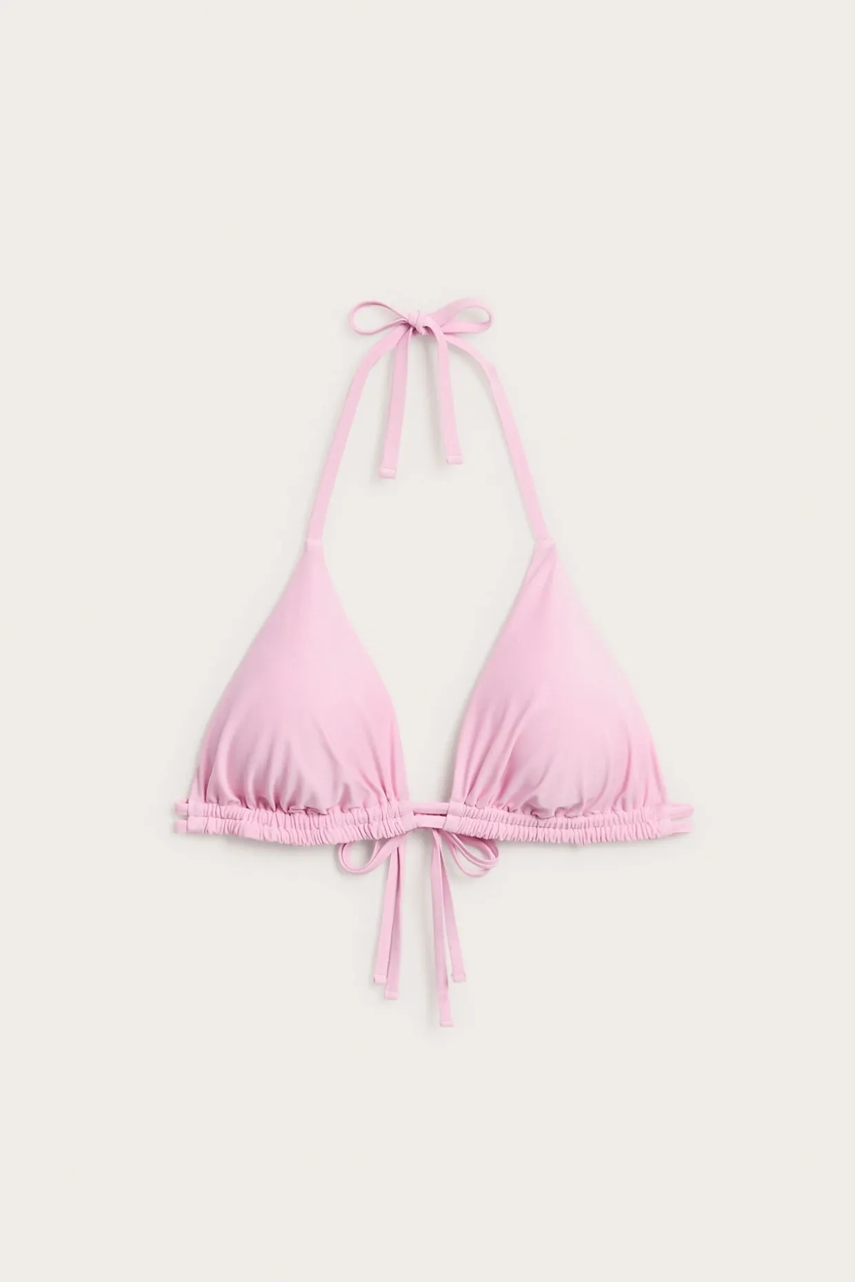 Topattu kolmiomallinen bikiniyläosa | Pinkki | Naiset | Kappahl