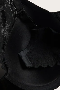 Topatut rintaliivit joustavasta pitsistä | Musta | Naiset | Kappahl