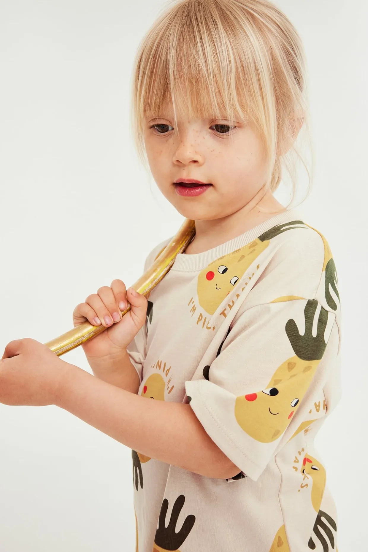 T-paita, jossa hedelmäkuviointi | Keltainen | Lapset | Kappahl