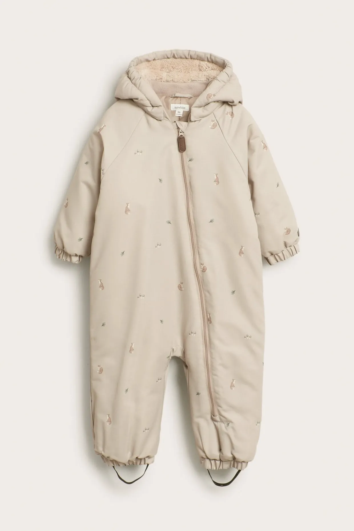 Tuulenpitävä haalariasu, jossa kettukuviointi | Beige | Vauvat | Newbie