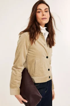 Vakosamettitakki | Beige | Naiset | Kappahl