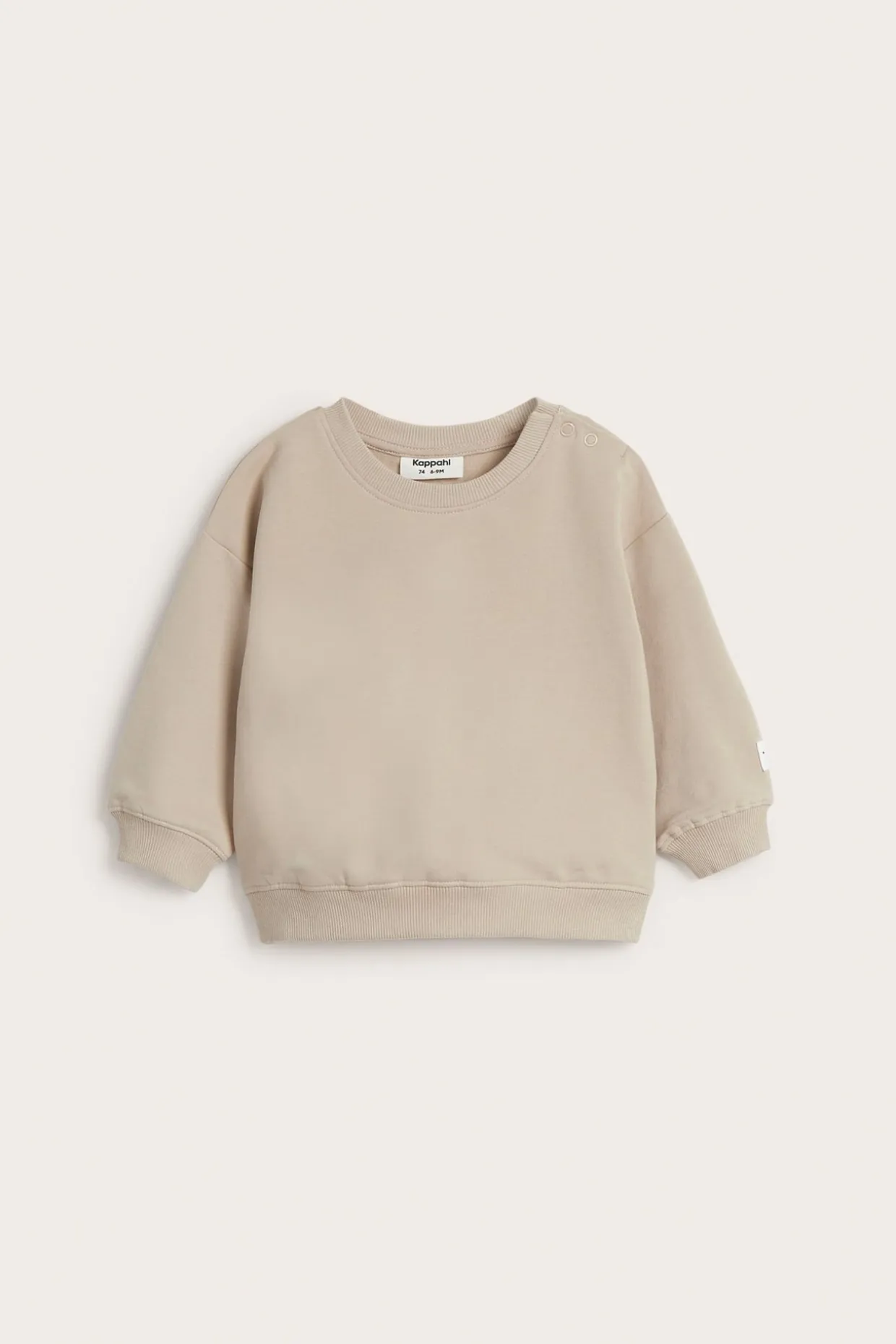 Vauvojen collegepaita, jossa on harjattu sisäpuoli | Beige | Vauvat | Kappahl