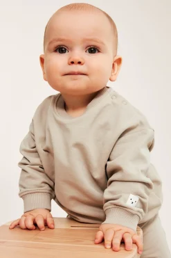 Vauvojen collegepaita, jossa on harjattu sisäpuoli | Beige | Vauvat | Kappahl