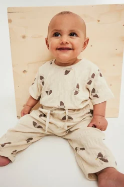 Vauvojen housut lintukuvioinnilla | Beige | Lapset | Kappahl