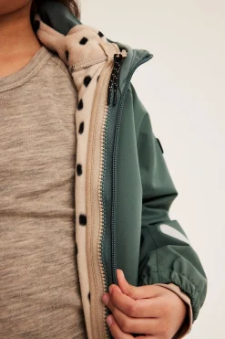 Vedenpitävä Kaxs Proxtecin zip-in/zip-off-kuoritakki | Khakinvihreä | Lapset | Kappahl