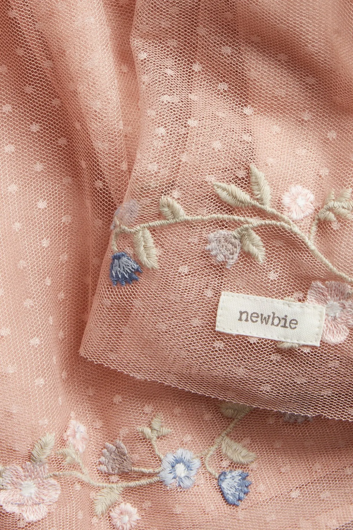Verkkokankainen röyhelösomisteinen mekko | Pinkki | Lapset | Newbie