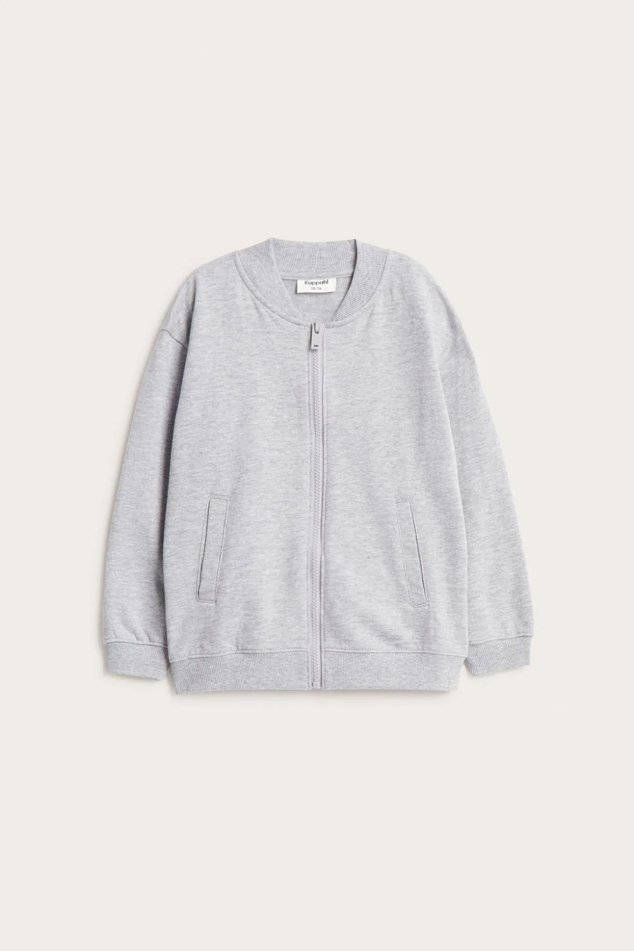 Vetoketjullinen collegepaita | Vaaleanharmaa | Lapset | Kappahl