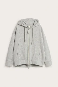Vetoketjullinen huppari | Vaaleanharmaa | Naiset | Kappahl