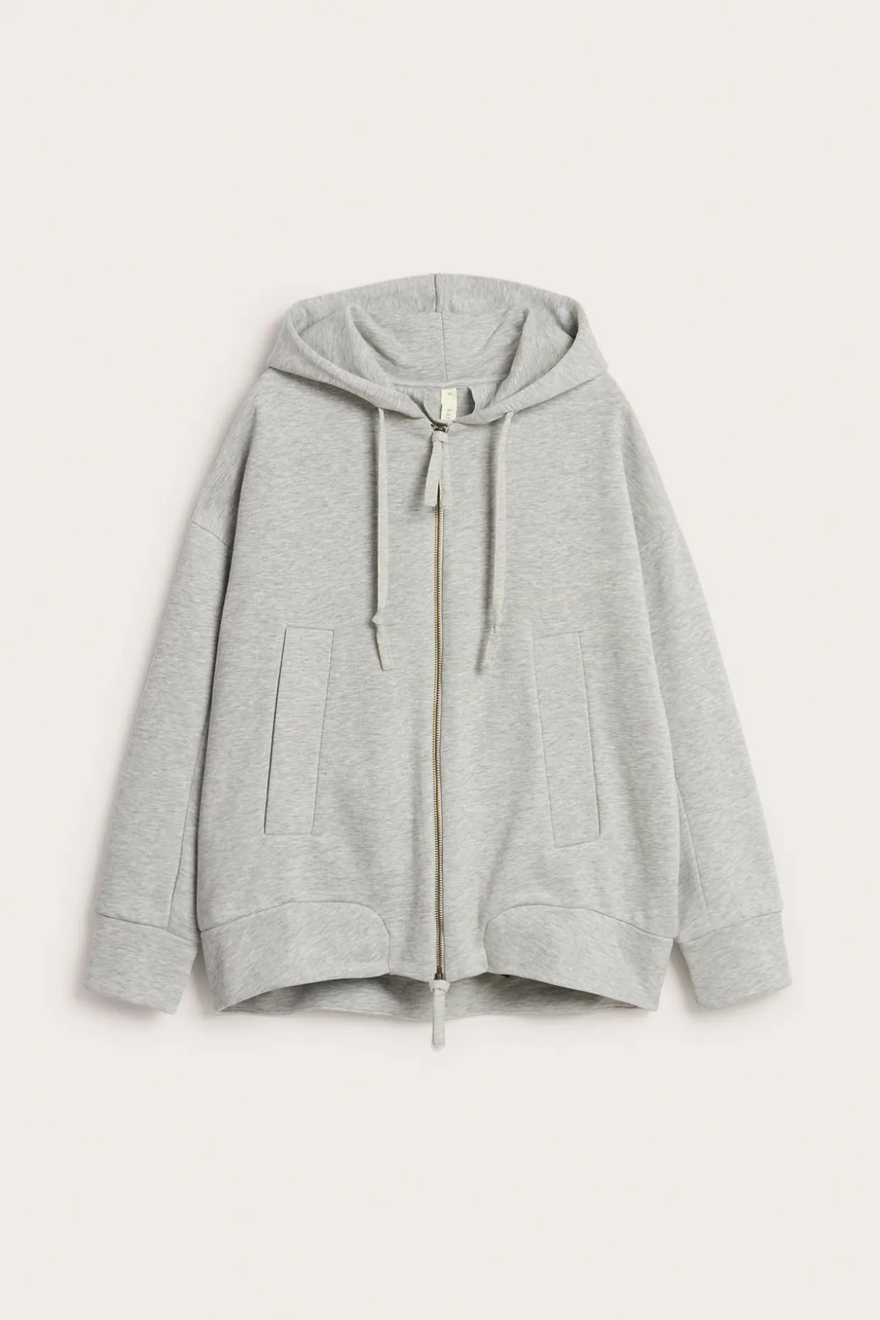 Vetoketjullinen huppari | Vaaleanharmaa | Naiset | Kappahl