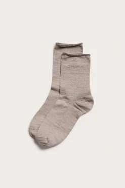 Villasekoitetta olevat sukat | Meleerattu beige | Naiset | Kappahl