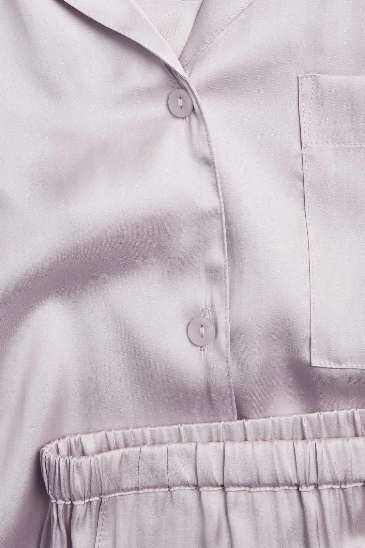Viskoosisekoitteinen pyjamasetti | Vaaleanvioletti | Naiset | Kappahl