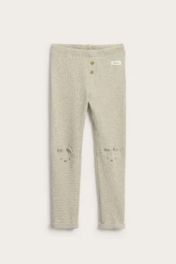 Vohvelipintaiset leggingsit | Meleerattu beige | Lapset | Newbie