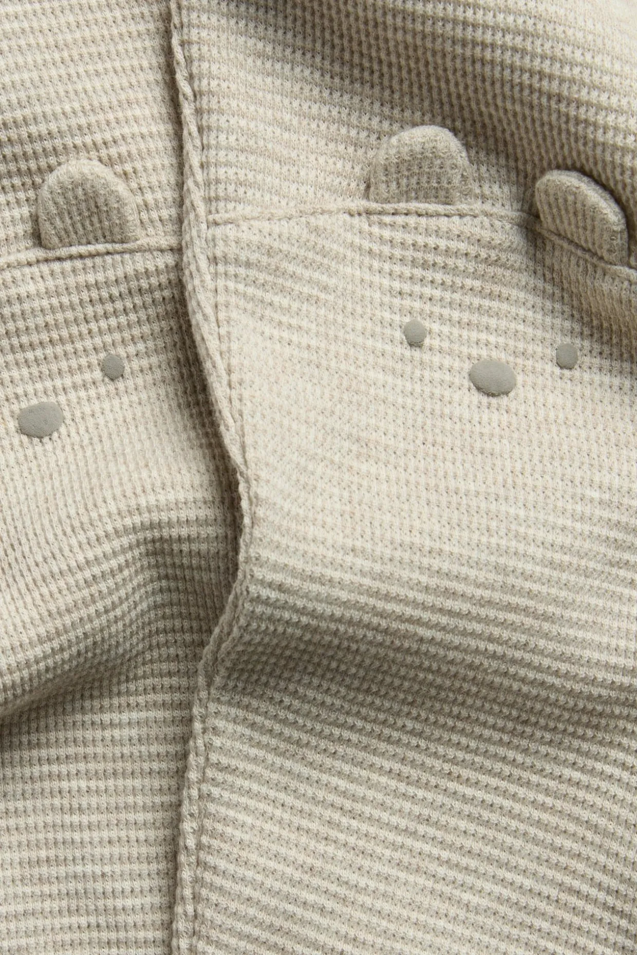 Vohvelipintaiset leggingsit | Meleerattu beige | Lapset | Newbie