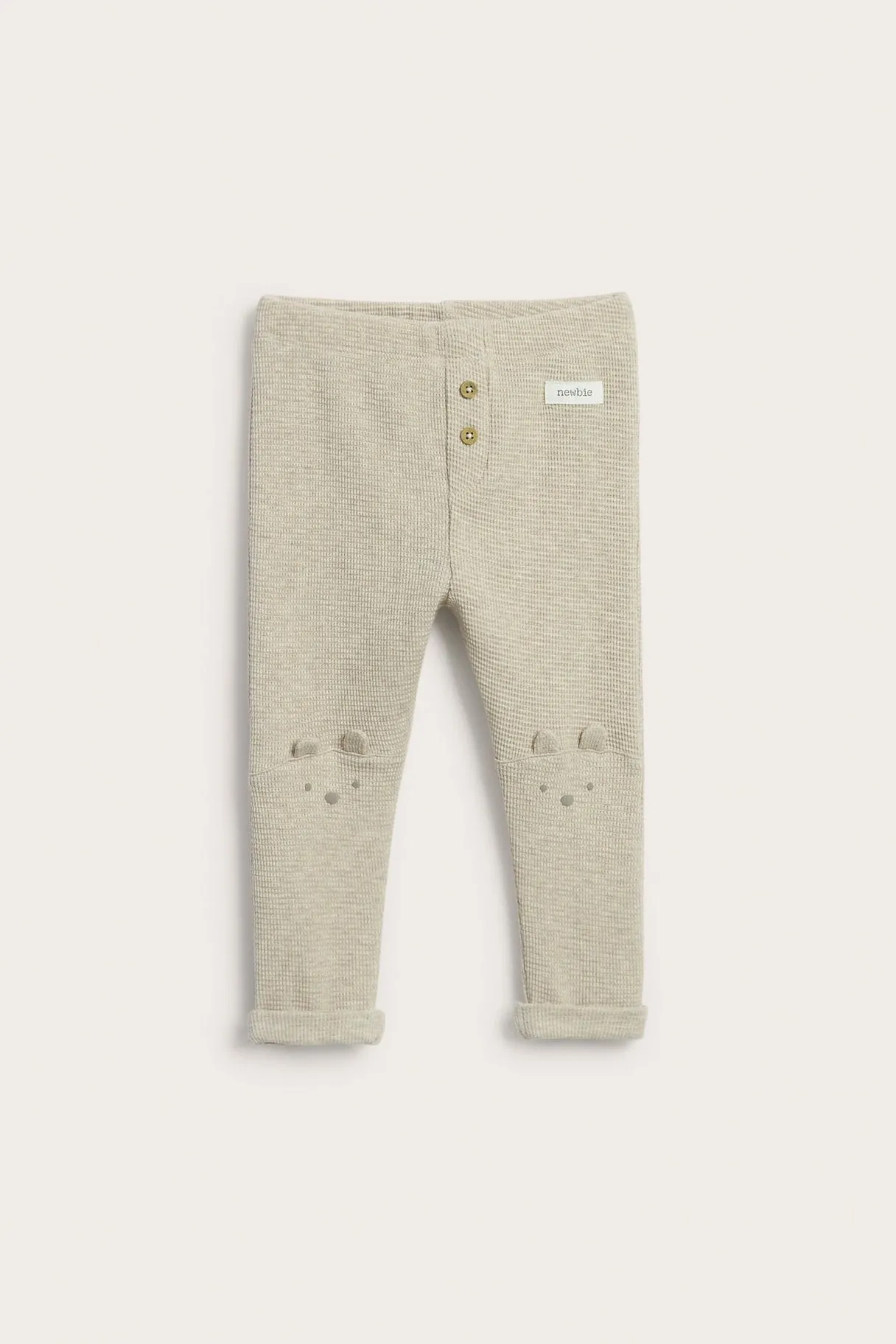 Vohvelipintaiset leggingsit | Meleerattu beige | Vauvat | Newbie