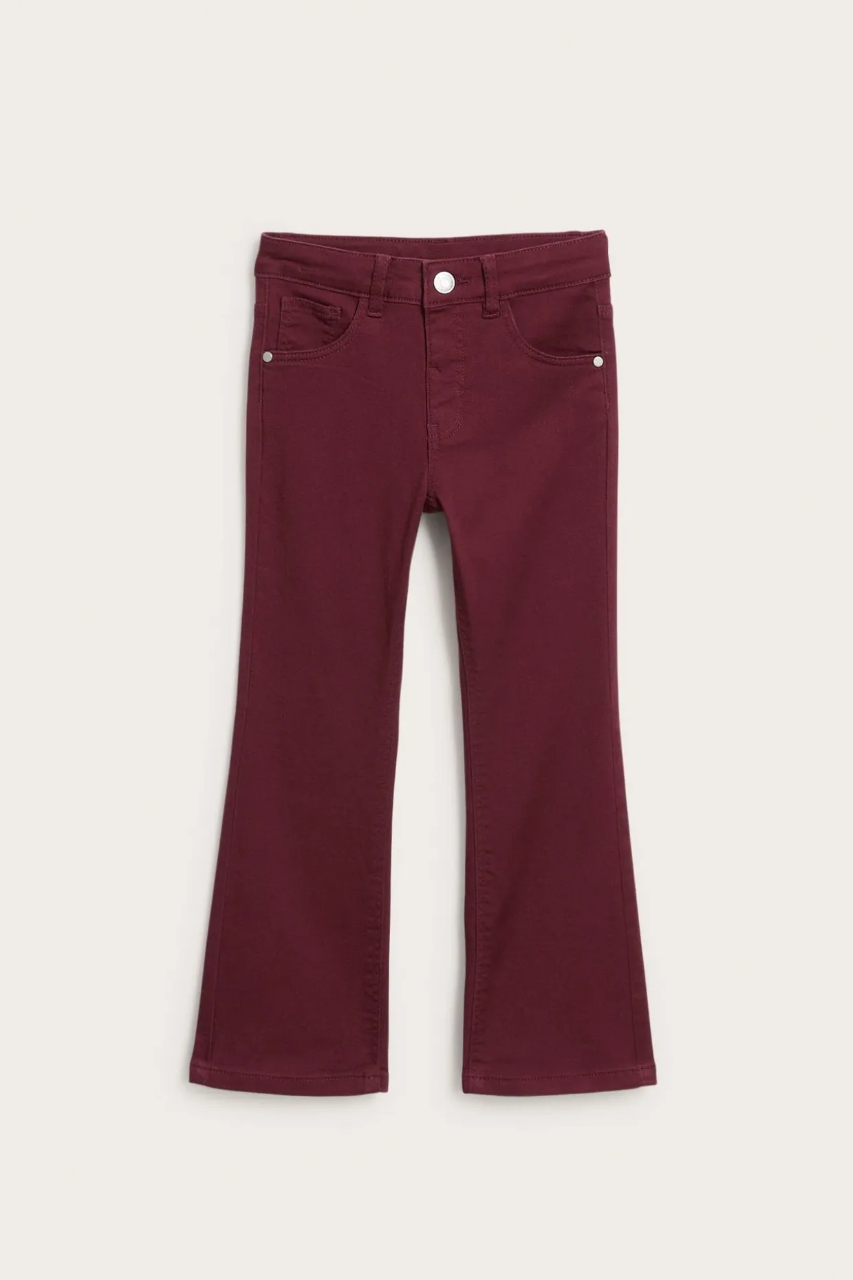 Värjätyt bootcut-malliset tvillifarkut | Tummanpunainen | Lapset | Kappahl