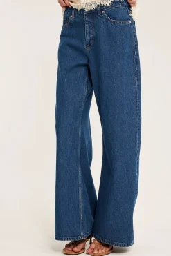 Wide jeans high waist | Denim | Naiset | Kappahl