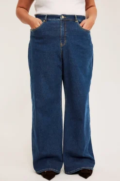 Wide jeans high waist | Denim | Naiset | Kappahl