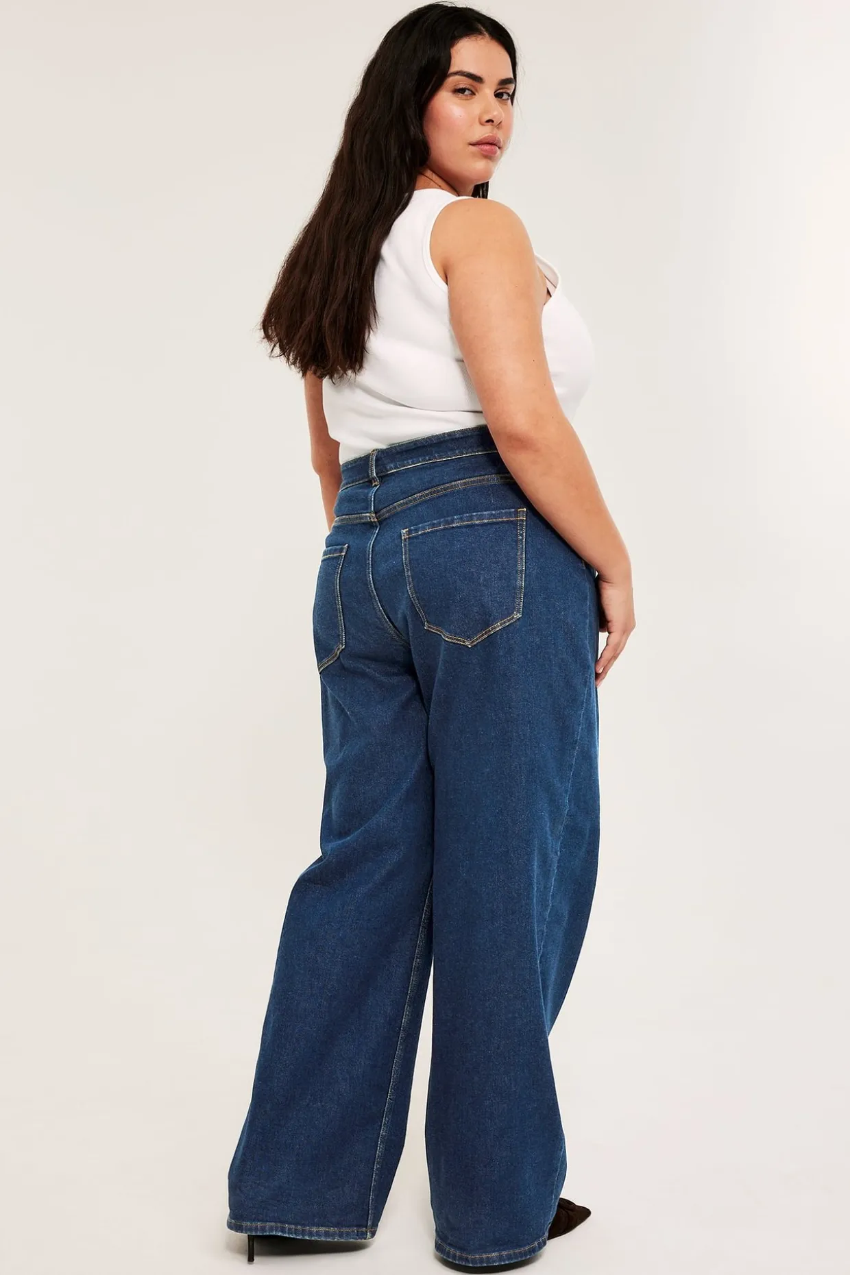 Wide jeans high waist | Denim | Naiset | Kappahl