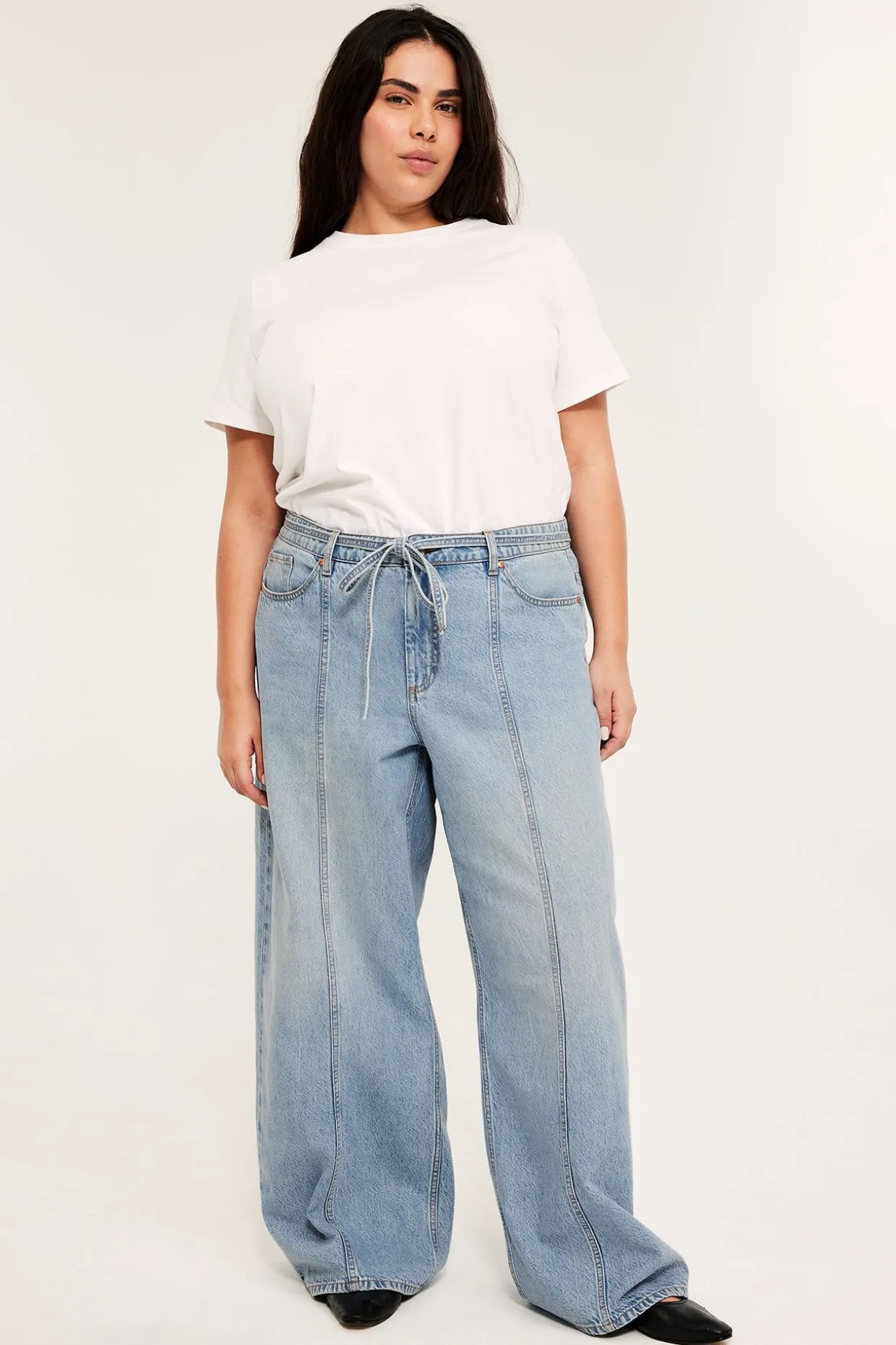 Wide jeans high waist | Denim | Naiset | Kappahl