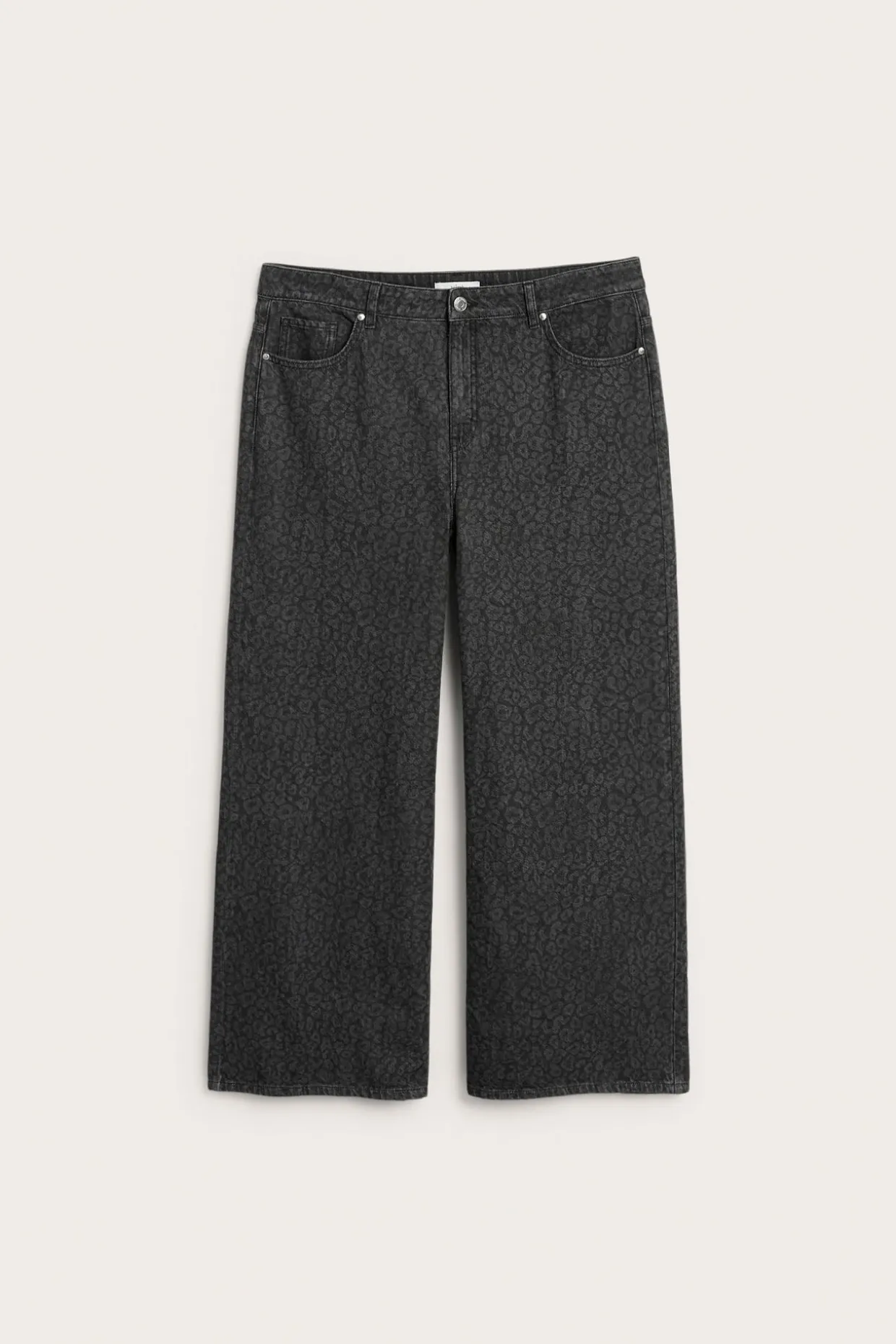 Wide jeans high waist | Harmaa | Naiset | Kappahl