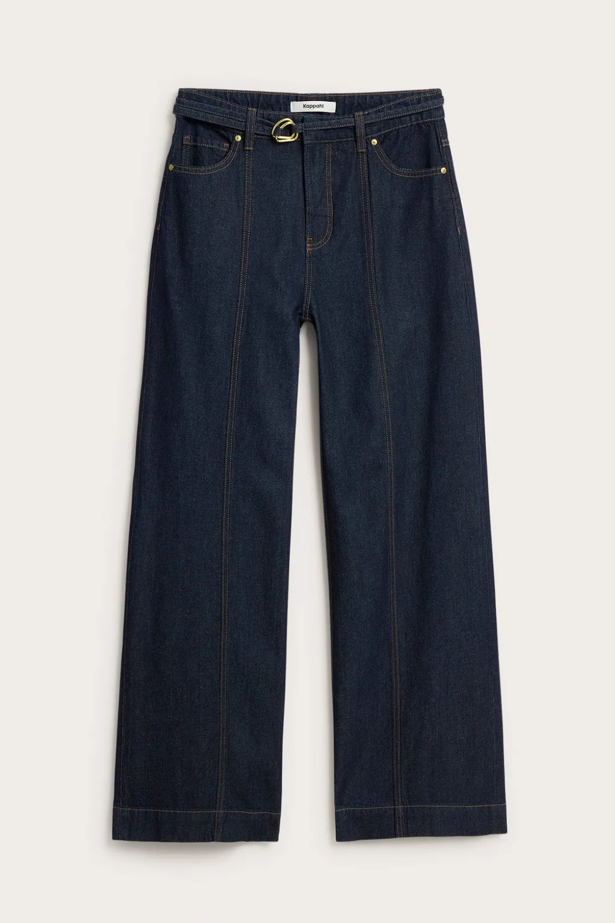 Wide jeans high waist | Tumma denim | Naiset | Kappahl